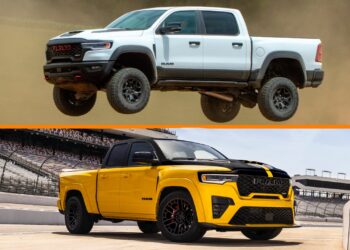 Ram TRX против Rumble Bee Hellcat: битва суперзаряженных пикапов SRT