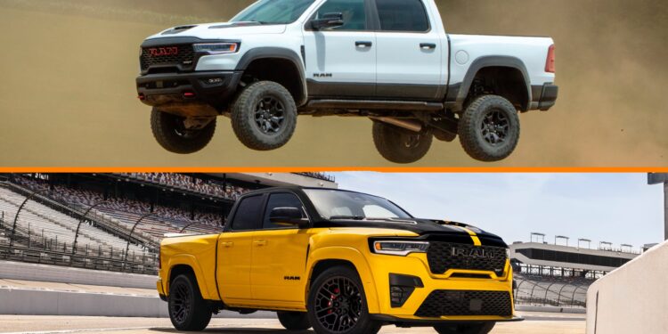 Ram TRX против Rumble Bee Hellcat: битва суперзаряженных пикапов SRT