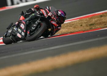MotoGP British GP: Jorge Martin leads Aprilia 1-2-3 in sprint as Marc Marquez struggles