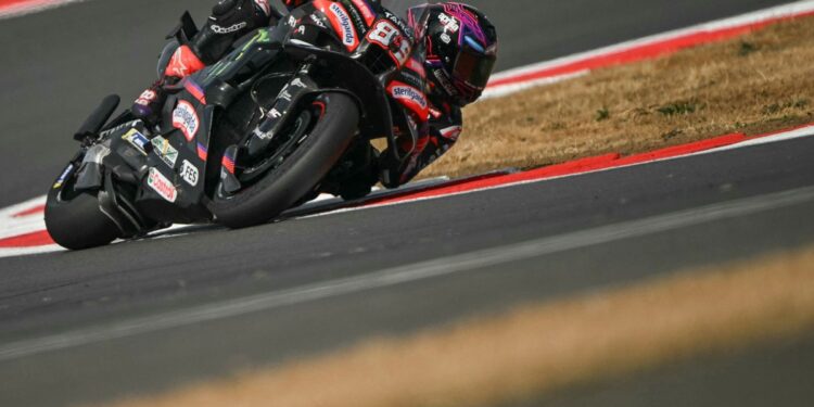 MotoGP British GP: Jorge Martin leads Aprilia 1-2-3 in sprint as Marc Marquez struggles