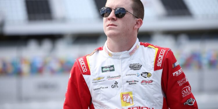 Watch as Daniel Dye climbs on top of Kyle Larson’s car in last-lap Daytona crash
